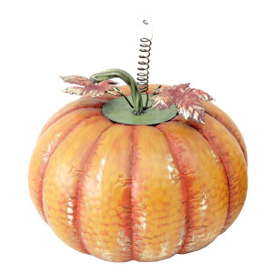 Dovleac decorativ fier portocaliu verde 34x29 cm