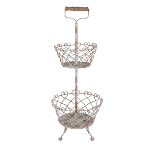 Cos fier alb maro 28x74 cm