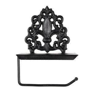 Suport hartie igienica fier negru 18x10x24 cm