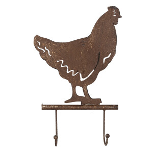 Cuier perete fier maro Gaina 21x5x33 cm