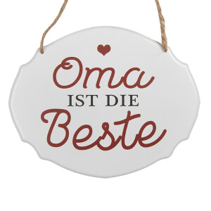 Decoratiune perete Oma metal 18x1x15 cm