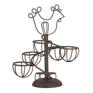 Suport oua metal maro 17x23 cm