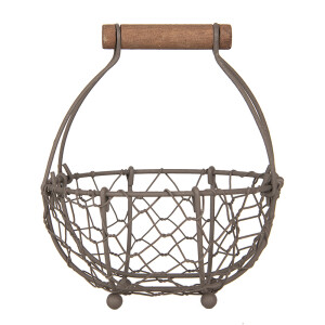 Cos fier lemn maro 14x7/17 cm