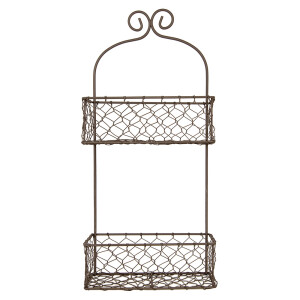 Etajera fier maro 20x12x45 cm