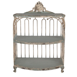 Raft fier verde bej vintage 38x23x55 cm