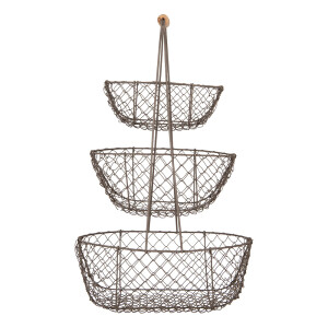Cos supraetajat metal negru 30x22x50 cm