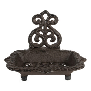 Savoniera metal maro 15x11x11 cm