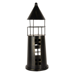 Far decorativ metal negru auriu Ø 16x45 cm