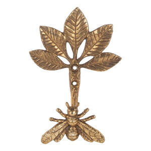 Cuier perete fier auriu Albinuta 10x6x14 cm