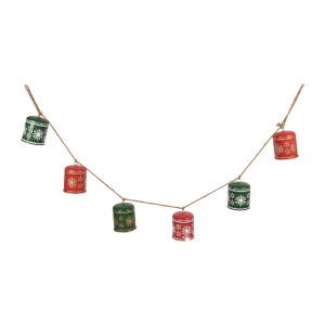 Ghirlanda Craciun clopotei metal multicolor 150x12x17 cm
