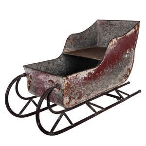 Sanie Craciun metal multicolor vintage 51x23x30 cm