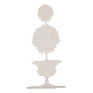 Decoratiune Floare metal alb  7x10x21 cm