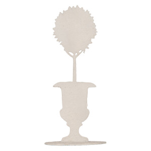 Decoratiune Floare metal alb  7x10x22 cm