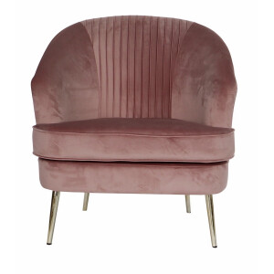 Fotoliu catifea roz pudrat 72 x 68 x 80 cm