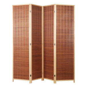 Paravan decorativ bambus maro 200 x 180 cm