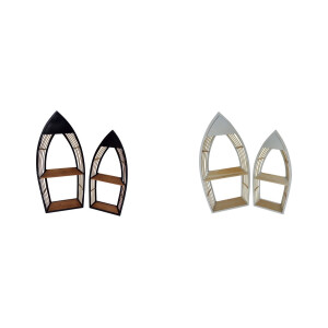 Set 4 etajere Barca 27 x 9,5 x 65,5, 34 x 11,5 x 75,5 cm