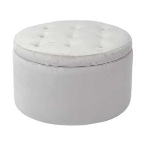 Taburet catifea gri 60 x 35 cm