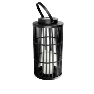 Felinar negru incarcare solara 18 x 36 cm