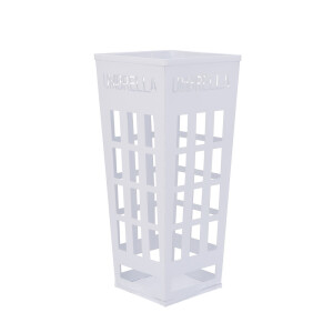Suport umbrele fier alb 20 x 20 x 45 cm