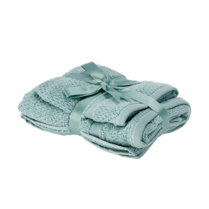 Set 2 prosoape baie bumbac albastru 40 x 55, 55 x 100 cm