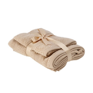 Set 2 prosoape baie bumbac bej 40 x 55, 55 x 100 cm