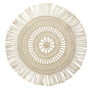 Covor rotund bumbac crem 90 cm