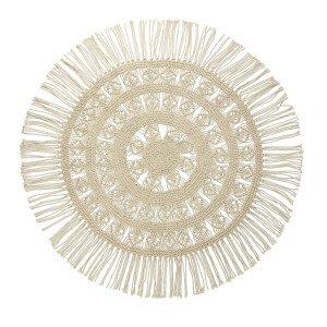 Covor rotund bumbac crem II 90 cm