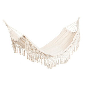 Hamac bumbac poliester alb Eldoris 200x100 cm