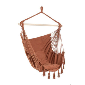 Hamac suspendabil poliester bumbac caramiziu Juan 100x130h