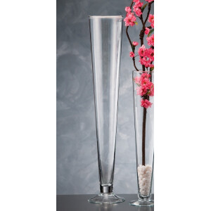 Vaza flori sticla transparenta 14 x 70 cm