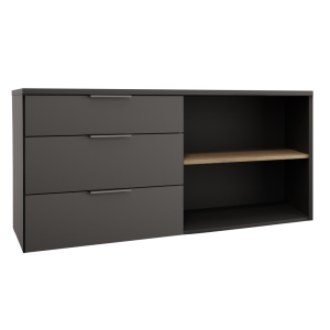 Comoda DTD antracit stejar cremona Adapo 130x40x60,3 cm
