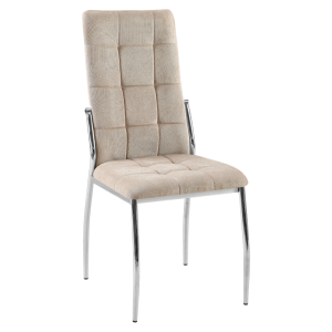 Scaun tesatura maro crom Adora 46x56x99 cm