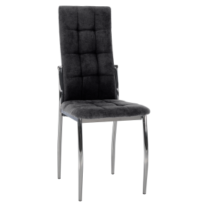 Scaun tesatura gri crom Adora 46x56x99 cm