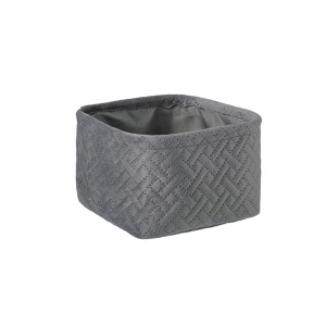 Cos depozitare textil gri Averill 16x16x10 cm
