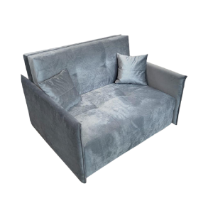 Canapea extensibila 2 locuri textil gri Alana 126x105x85 cm  