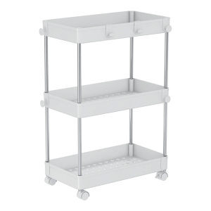 Raft otel plastic alb cu roti Aliol 40x22x60 cm