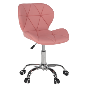 Scaun birou roz crom Argus 47x56x84 cm