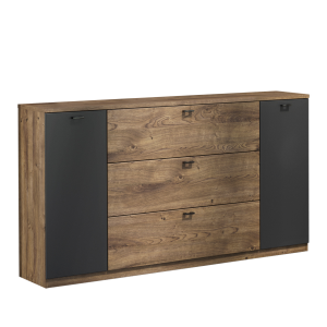 Comoda stejar ribeck grafit Armeny 155x40x93 cm