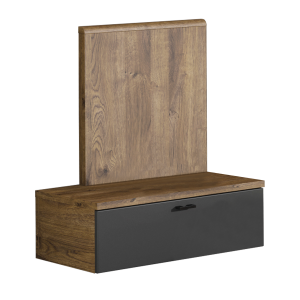 Noptiera PAL stejar ribeck grafit inchis Armeny 60x38x74 cm