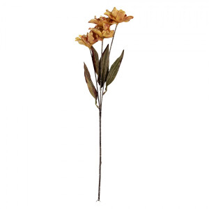 Floare artificiala galbena verde 8x5x60 cm 