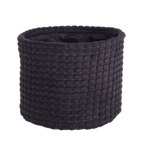 Cos depozitare textil negru 19x16 cm