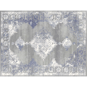 Covor textil gri albastru Azumi 57x90 cm 