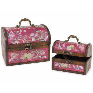 Set 2 cufere decorative Melograno 18x14x13.5 cm, 15x10x10.5 cm