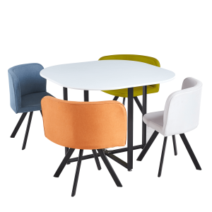 Set mobilier dinning 5 piese Bevis 100x100x73 cm