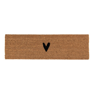 Covoras intrare casa cauciuc fibre cocos Love 75x22x2 cm