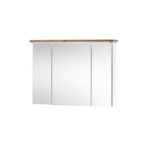 Dulap suspendabil cu oglinda alb stejar artizanal Toskana 84x24x70 cm