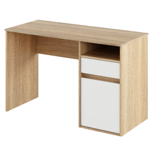 Birou DTD stejar sonoma alb Bili 120x53x75.5 cm