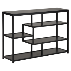 Raft pardoseala mdf laminat fier negru Bilote 114x33x78 cm