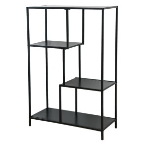 Raft metal negru Bilote 77x33x114.5 cm