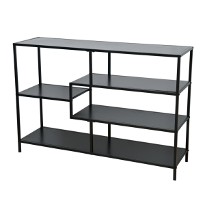 Raft metal negru Bilote 114x33x78 cm